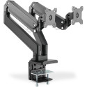 "Tischhalterung für 2 Monitore 2x 35"" 2x 15KG DIGITUS schwarz Gasdruckfeder DA-90427"