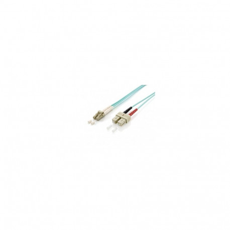 "Equip LWL Patchkabel LC->SC 0.50m Multimode Duplex OM3 turq Polybeutel"