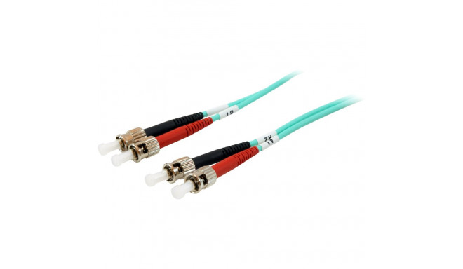 "Equip LWL Patchkabel ST->ST 1.00m Multimode Duplex OM3 turq Polybeutel"