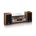 Lenco HiFi komplekt vinüülplaadimängija/DAB+/FM/BT/USB puidust