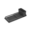 Nõudekuivatusrest BRABANTIA Compact, tumehall 12.6 x 46.3 x 20 cm