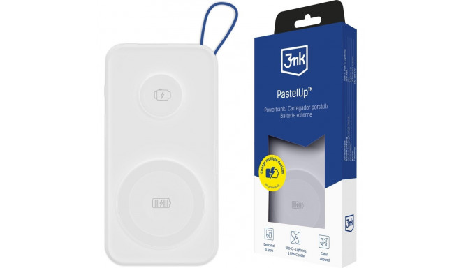 3mk PastelUp 10 000mAh 22.5W USB 1A1C-White