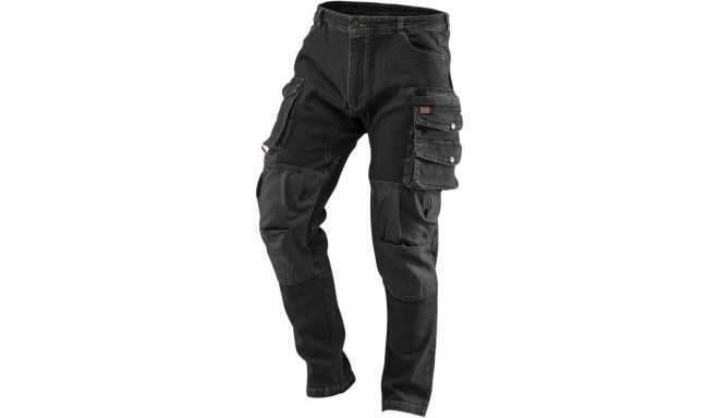 Neo DENIM Work Trousers, Black, Size M
