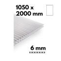Piece of greenhouse multiwall sheet / clear polycarbonate 1050x2000mm - 6mm, 3pcs.