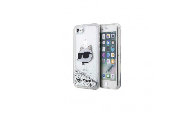 Karl Lagerfeld Karl Lagerfeld KLHCI8LNHCCS iPhone 7/8/ SE 2020/2022 silver/silver hardcase Glitter C