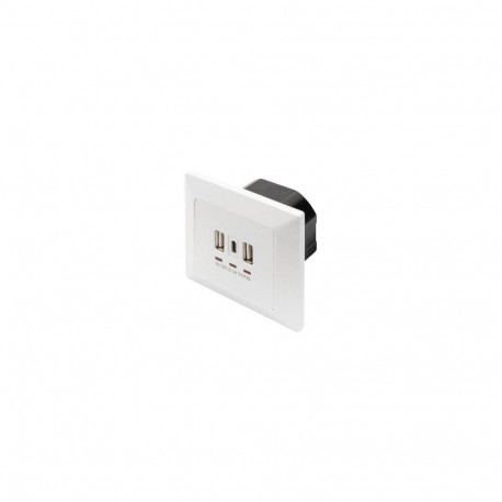 Digitus Socket with USB A&USB-C Ports, flush mounted