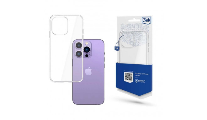 3MK - iPhone 14 Pro silicone case from the 3mk Clear Case series - transparent