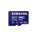Samsung PRO Plus microSD Card with USB Adapter 512 GB, MicroSDXC, Flash memory class U3, V30, A2