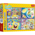 Puzzle - 4x250 - hull Sponge Boba maailm Trefl 13342