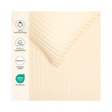 BED COV SET Striped Beige SATEEN 140x200