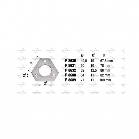 Flants 63mm 3-auku