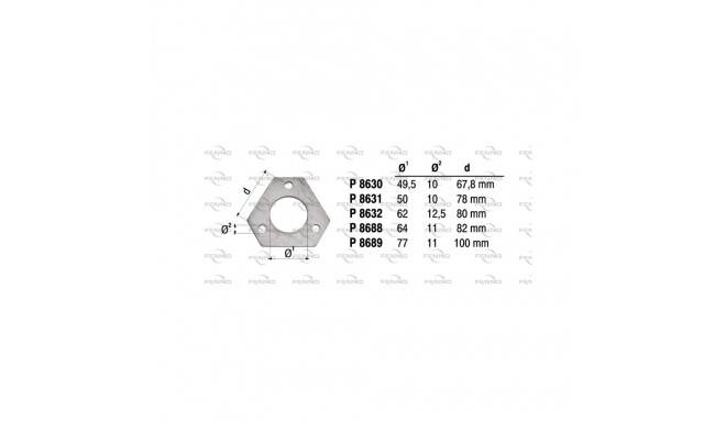 Flants 63mm 3-auku