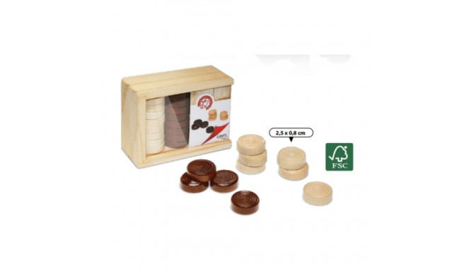 Checkers Pieces Cayro 617 Wood