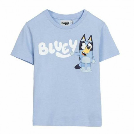 Children’s Short Sleeve T-Shirt Bluey Light Blue - 3 Years