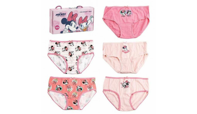 Pack of Girls Knickers Minnie Mouse Multicolour - 6-8 Years