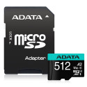 ADATA Premier Pro microSDXC 512GB 100R/80W UHS-I U3 Class 10 A2 V30S + Adapter