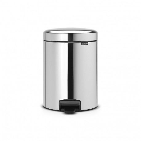 BRABANTIA waste bin with pedal NewIcon 5 l Brilliant Steel 112621