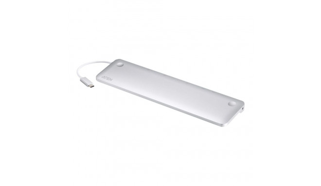Aten USB-C mitme pordiga dokk voolu läbivooluga