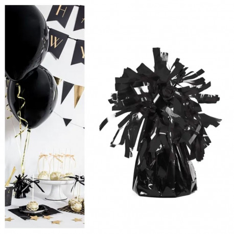 PartyDeco fooliumist õhupalliraskus 7cm, 130g, must