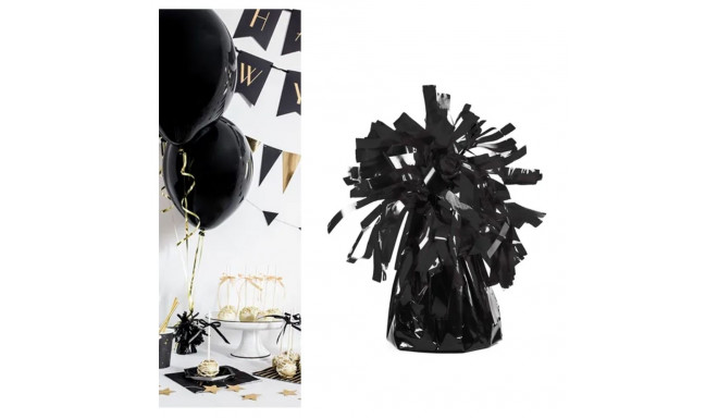 PartyDeco fooliumist õhupalliraskus 7cm, 130g, must
