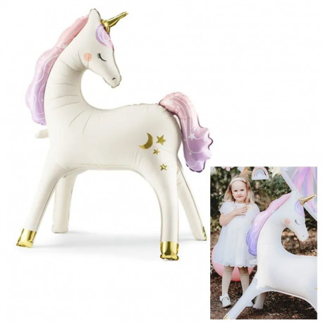 PartyDeco seisev fooliumõhupall – Ükssarvik, 95x86 cm