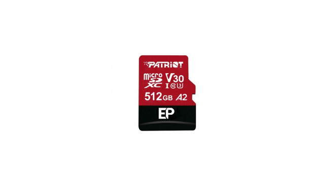 Patriot Memory EP A2 mälukaart 512 GB MicroSDXC V30 U3 Class 10 (PEF512GEP32MCX)