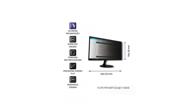 Qoltec 51052 privaatsusfilter 15,6" | 16:9