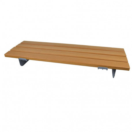 Bath seat with wooden slats
