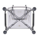 Shower chair with backrest and armrests