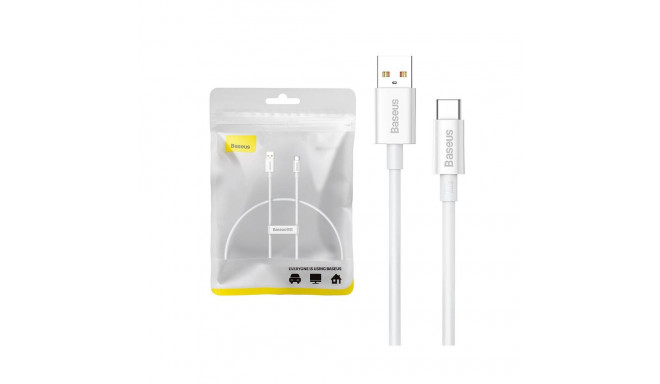 Cable USB do USB-C Baseus Superior 100W 0.25m (white)
