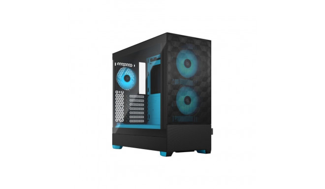 Fractal Design Pop Air RGB Cyan Core TG Clear Tint, ATX, mATX, Mini ITX, Power supply included No