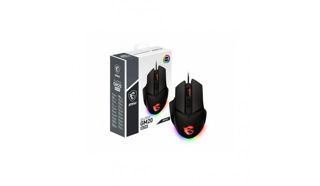 MSI CLUTCHGM20 ELITE Gaming USB RGB Adjustable up to 6400 DPI Desktop Laptop Gaming Grade Optical Mo