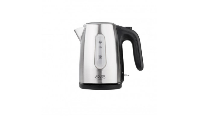 Adler Kettle AD 1273 Standard, 1200 W, 1 L, Stainless steel, 360 rotational base, Stainless steel