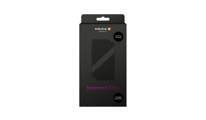 Evelatus Apple iPhone XR/11 Rubber Anti-Broken 3D Glass Full Cover Japan Glue Anti-Static