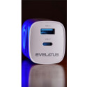 Evelatus PowerSync 2-in-1 Laadija 20W Juhtmevaba Kahe USB-ga Valge