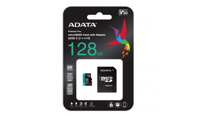 ADATA 128GB Premier Pro MICROSDXC  R/W up to 100/80 MB/s  with Adapter