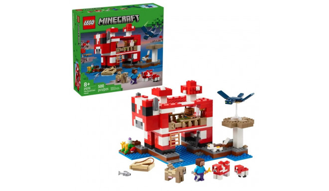Construction Set - LEGO MINECRAFT 21270 Mooshroom House 500 Pieces