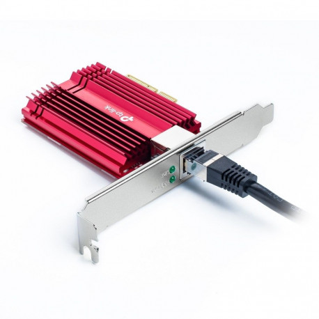 Network Card - TP-Link TX401 10Gbps Internal Red TP-Link TX401 10Gbps Internal Ethernet Network Card