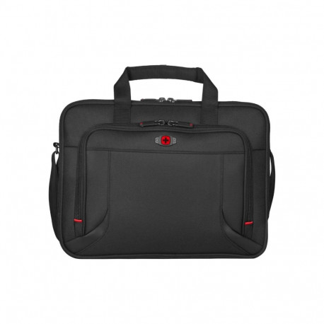 Sülearvutikott Wenger Prospectus 16" Laptop Briefcase with 10" Tablet Pocket, must, 15L, 42x15x33cm,