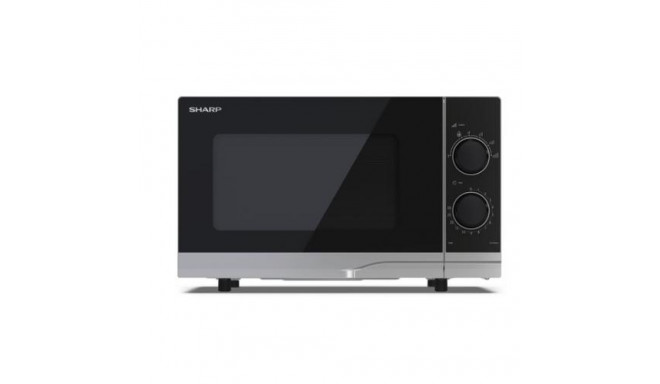 Sharp YC-PS201AE-S microwave Silver Solo microwave Countertop 20 L 700 W