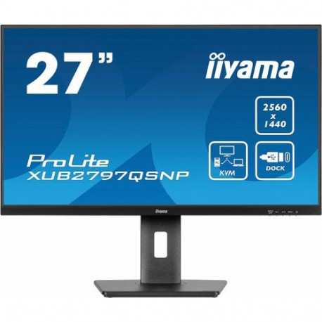 iiyama ProLite XUB2797QSNP-B1 computer monitor 68.6 cm (27") 2560 x 1440 pixels Quad HD LED Bla