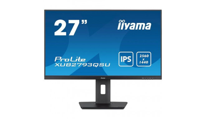 iiyama XUB2793QSU-B7 computer monitor 68.6 cm (27") 2560 x 1440 pixels Quad HD LED Black