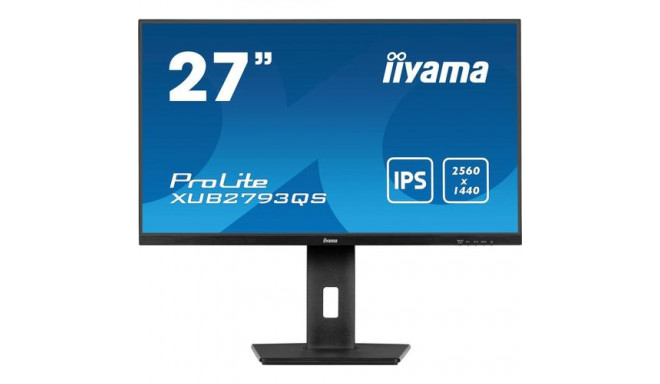 iiyama ProLite 27” QHD IPS technology panel with 150mm height adjustable stand and 100Hz refresh rat