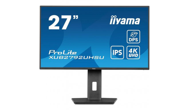 iiyama ProLite XUB2792UHSU-B6 computer monitor 68.6 cm (27&quot;) 3840 x 2160 pixels 4K Ultra HD