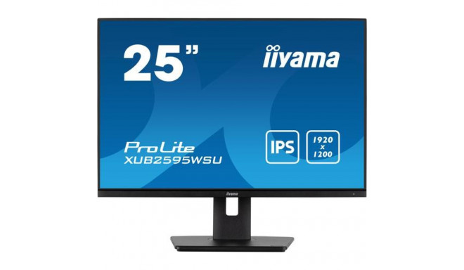 iiyama ProLite 25” 1920 x 1200 monitor featuring IPS panel and a height adjustable stand