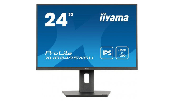 iiyama ProLite 24” 3-side borderless monitor featuring IPS (In-Plane-Switching) panel with a 16:10 a