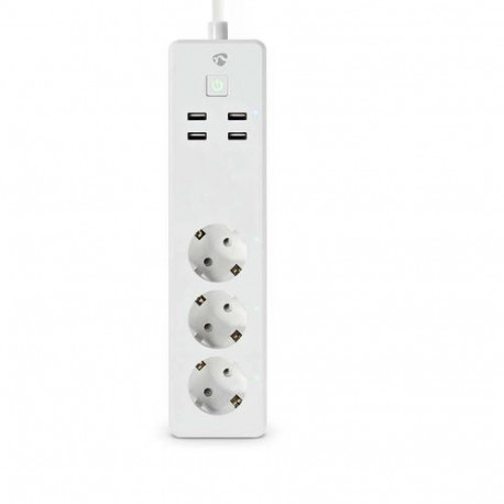 Nedis WIFIP312FWT power extension 1.8 m 3 AC outlet(s) White