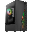 Aerocool WAVEBKV3 ATX PC Case Tempered Glass 4xRGB Fans Black