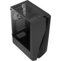 Aerocool WAVEBKV3 ATX PC Case Tempered Glass 4xRGB Fans Black