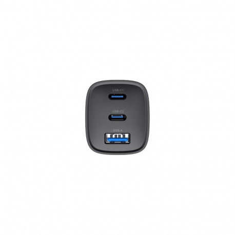 Havit UC20 - three-port GaN 65 W travel charger, black
